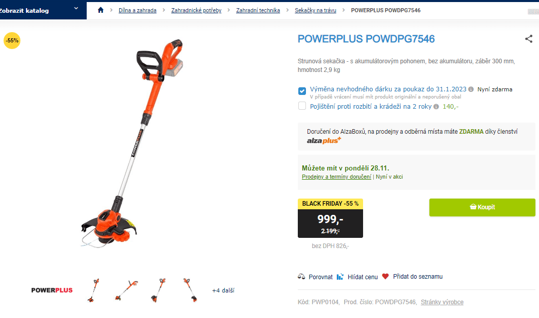 Strunová aku sekačka Powerplus POWDPG7546