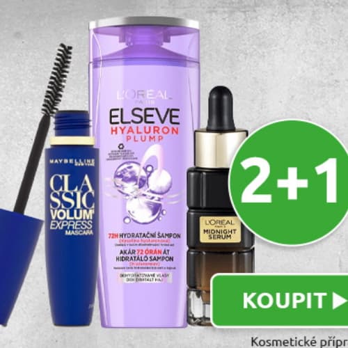 2+1 zdarma na Loréal Paris a Maybelline