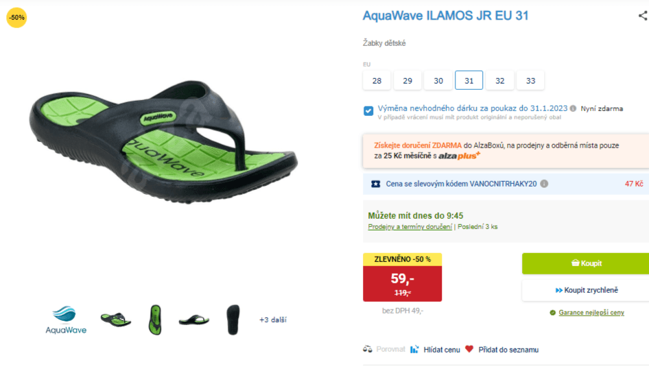 Žabky pro děti AquaWave