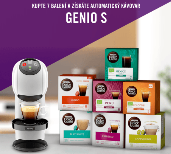 Kávovar na kapsle Krups + 136 káv Nescafé
