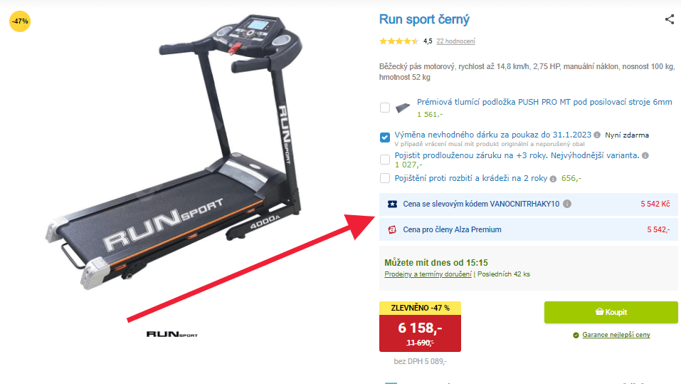 Běžecký pás Acra Run, displej, PC, mp3