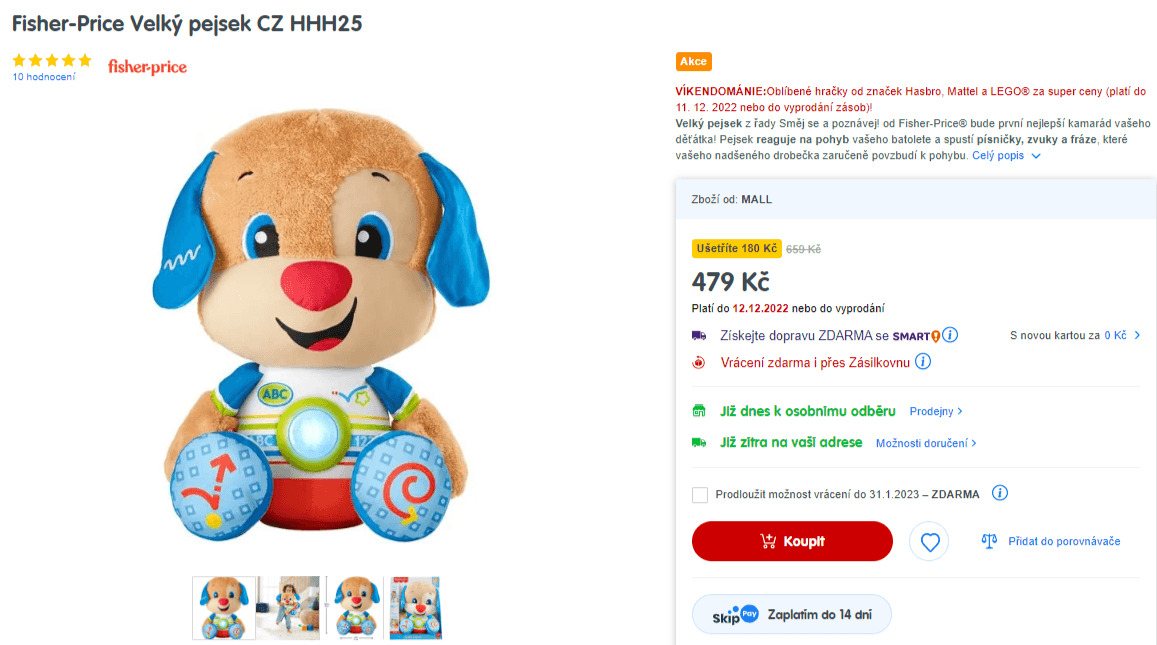 Interaktivní hračka Fisher-Price Mluvící pes 
