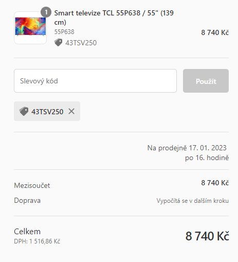 4K Smart TV, HDR, 139cm, TCL