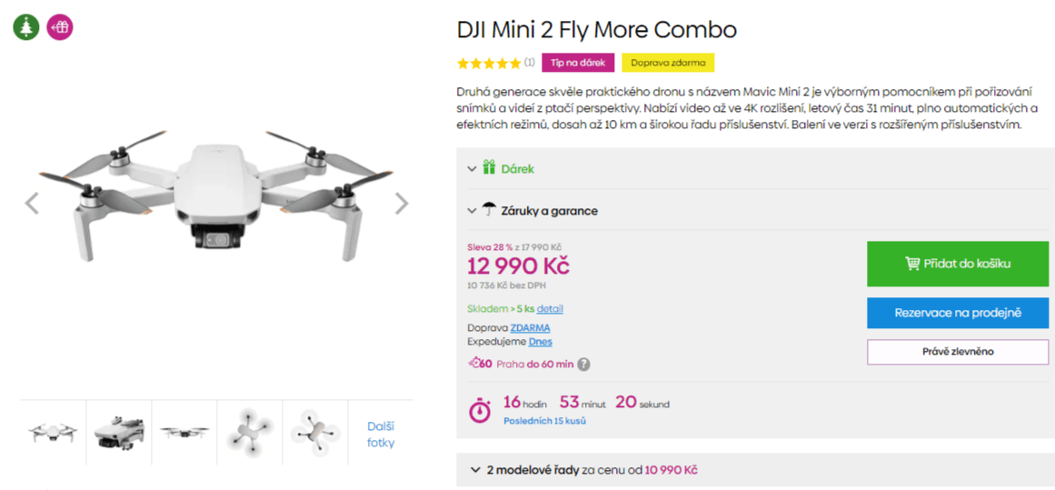 Dron DJI Mini 2 Fly More Combo