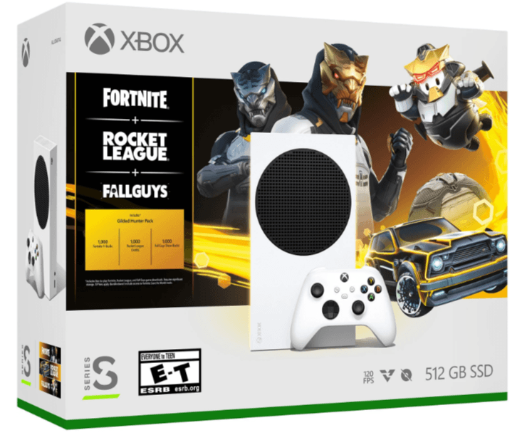 Xbox Series S+ Fortnite, Rocket League a Fall guys