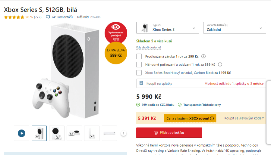 Herní konzole Xbox S