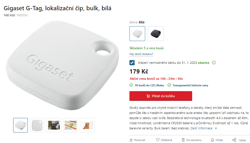 Lokalizační čip Gigaset G-Tag