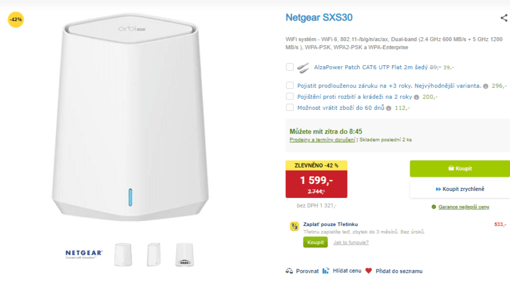 Wifi systém Netgear SXS30 