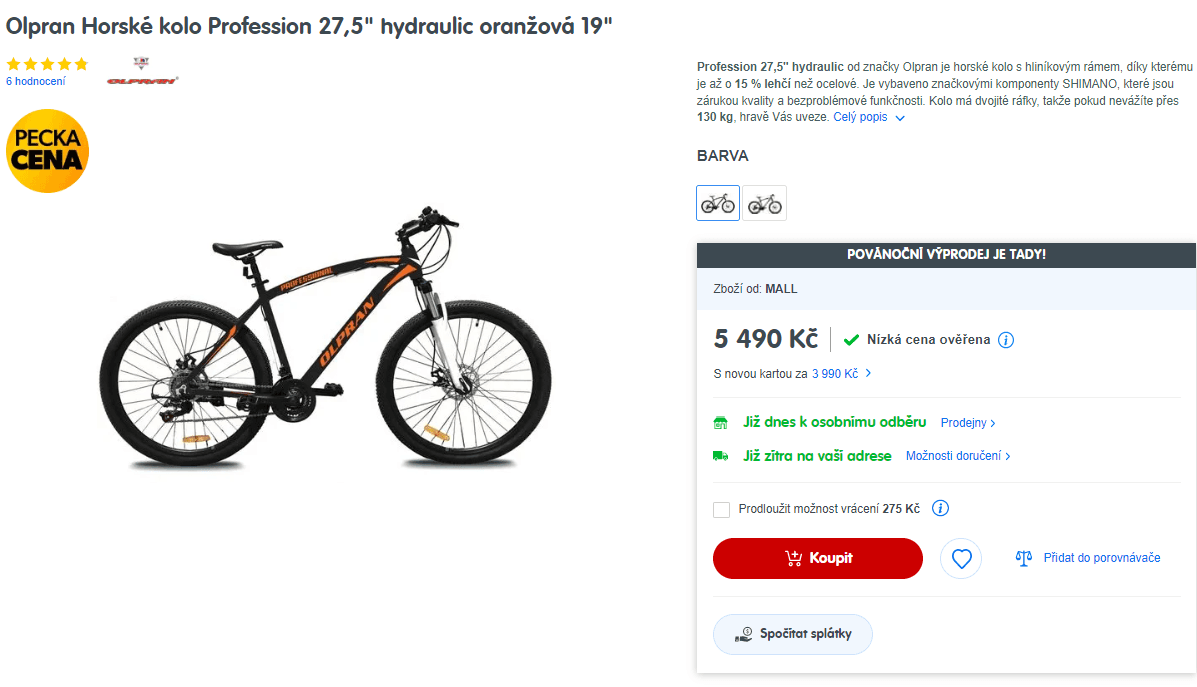 Horské kolo Olpran Profession 27,5"