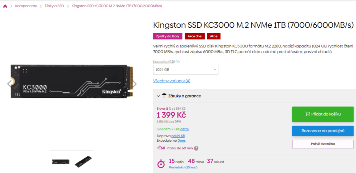 SSD disk Kingston 1 TB