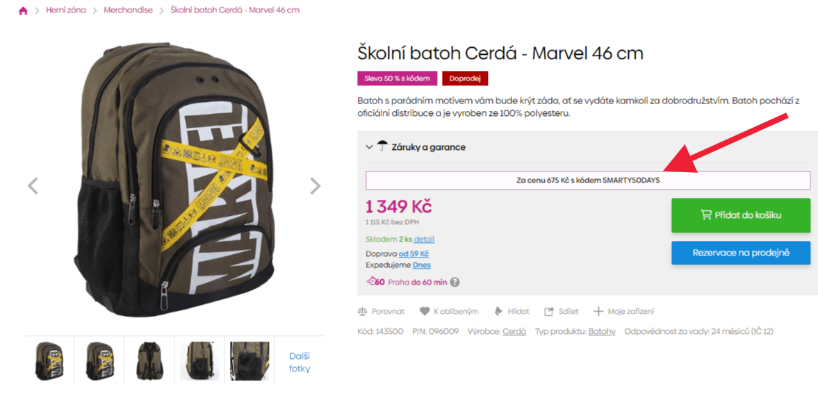 Školní batoh Cerdá - Marvel 46 cm