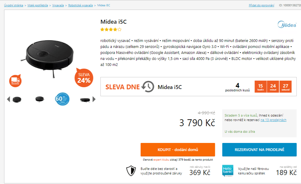 Robotický vysavač / mop Midea