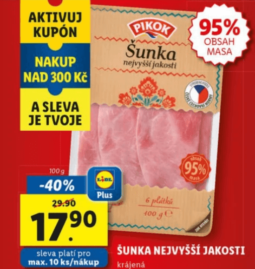 Šunka nejvyšší jakosti Pikok 100 g