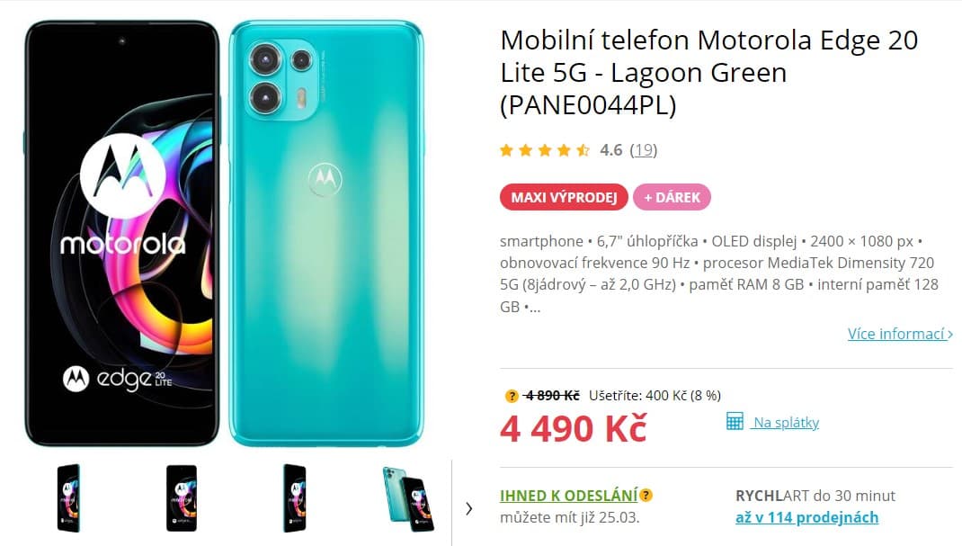 Motorola 8x 2GHz, 8GB RAM, 6,7"