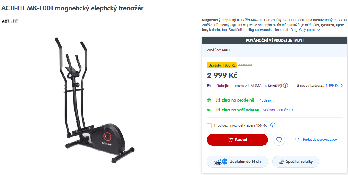 Magnetický eleptický trenažér ACTI-FIT