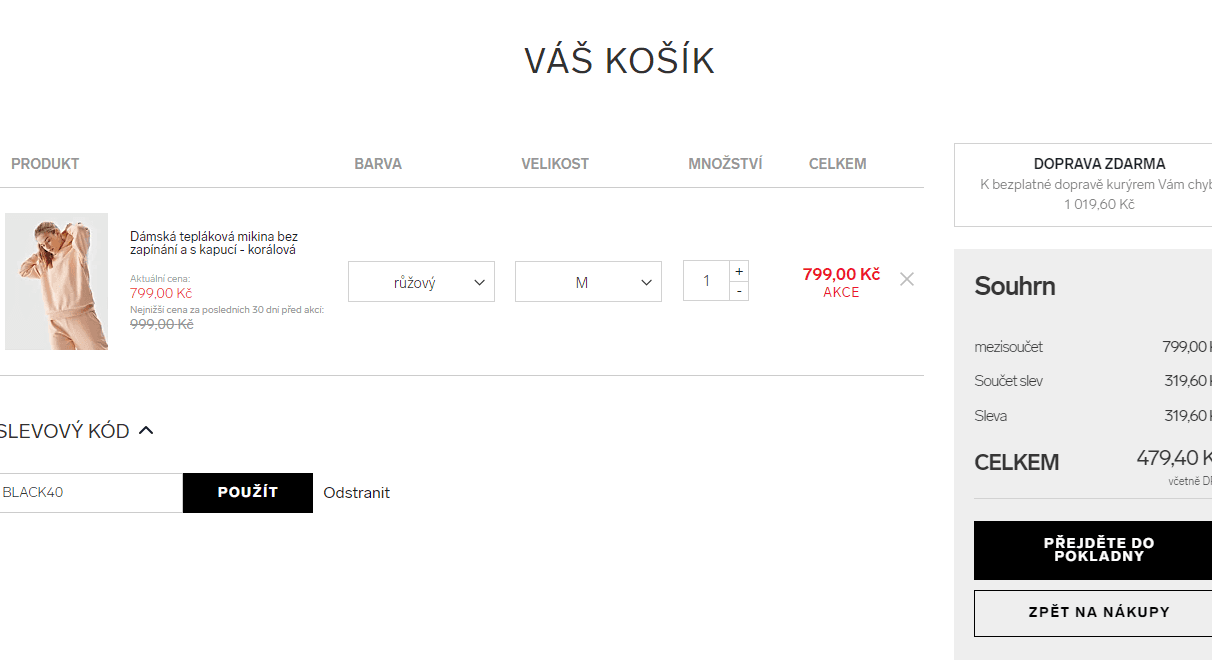 4FStore.cz - slevový kód -40% na nákup nad 749