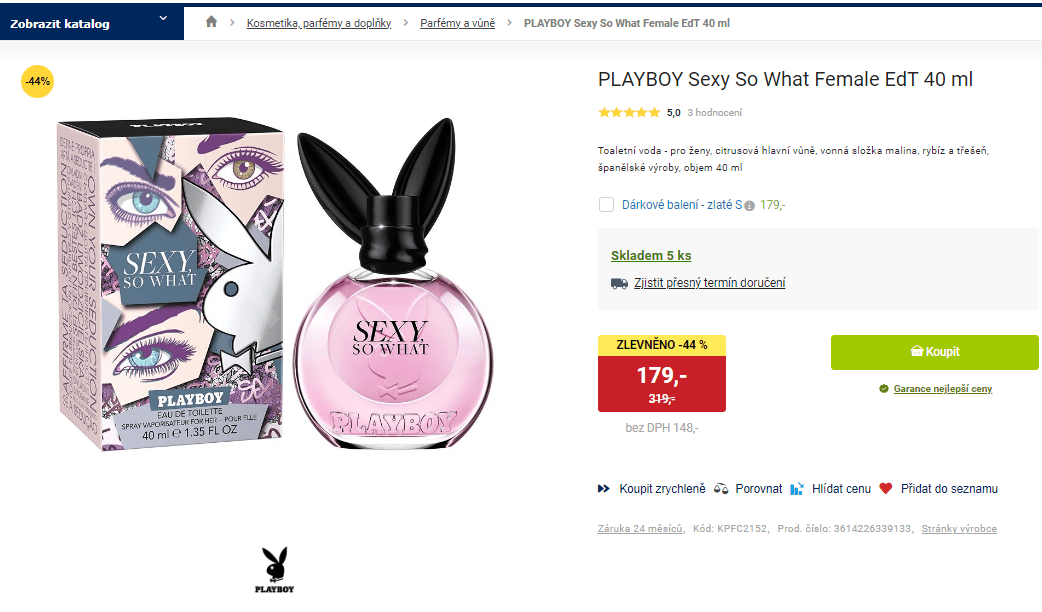 Toaletní voda Playboy Sexy So What 40 ml