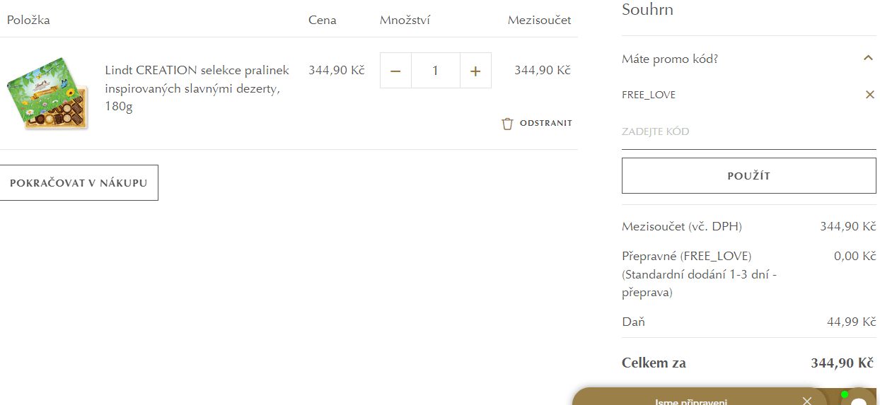 Poštovné zdarma na vše z Lindt