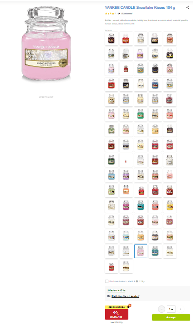 Svíčka Yankee Candle Snowflake Kisses 104 g
