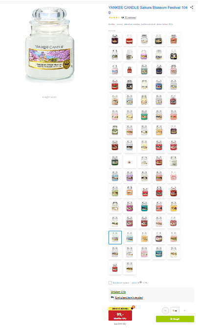 Svíčka Yankee Candle Sakura Blossom 104 g
