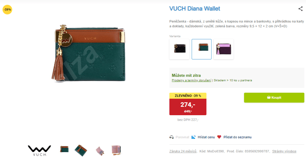 Dámská peněženka VUCH Diana Wallet 