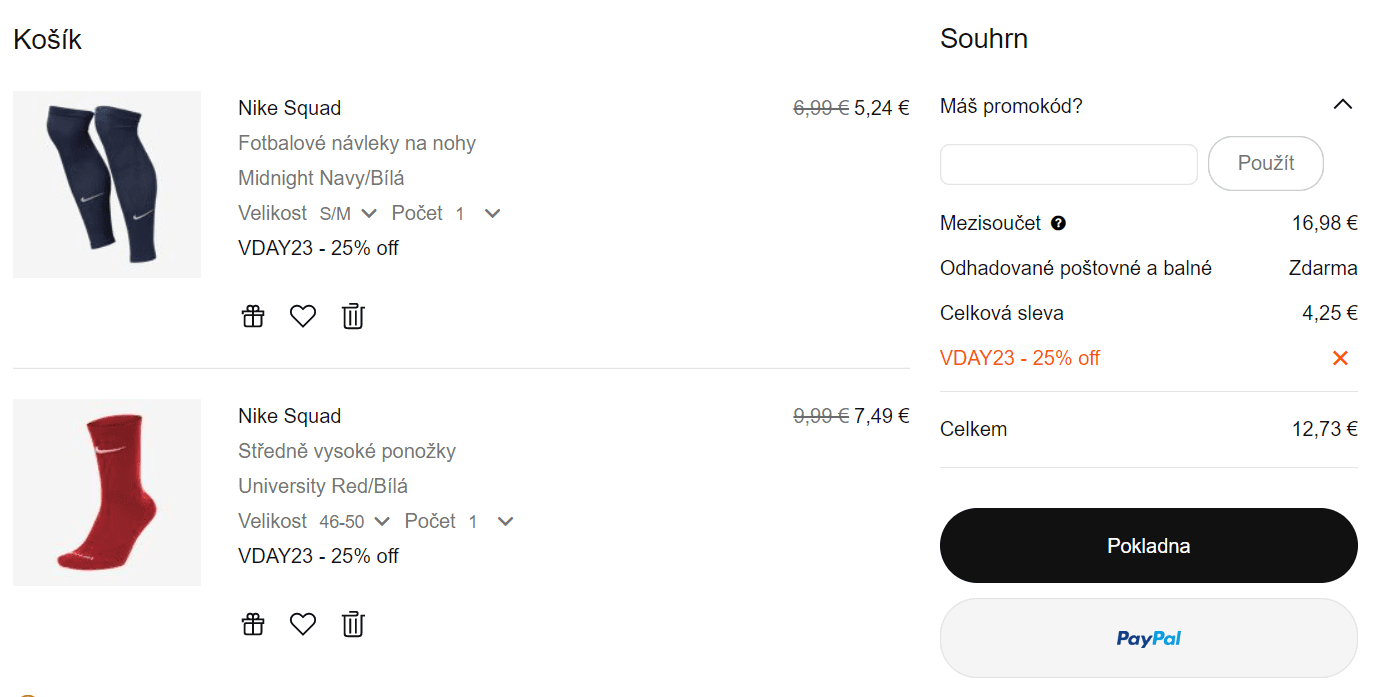 Kupón -25% při nákupu 2 a více kusů