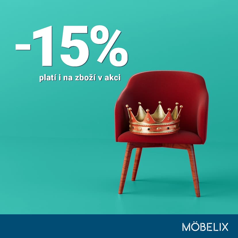 Sleva 15% na vše v Moebelix 