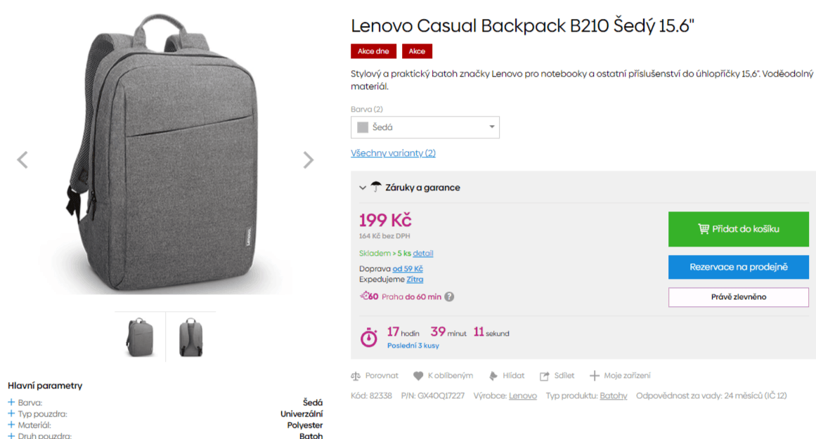 Batoh Lenovo 15.6" B210