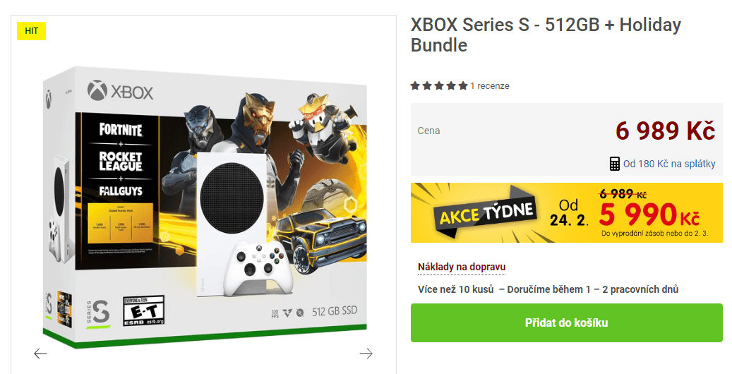 XBOX Series S, Fortnite, Rocket League, Fall Guy