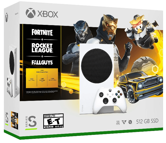 XBOX Series S, Fortnite, Rocket League, Fall Guy