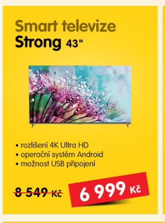 4K, Android TV, BT, HDR 109cm, Strong