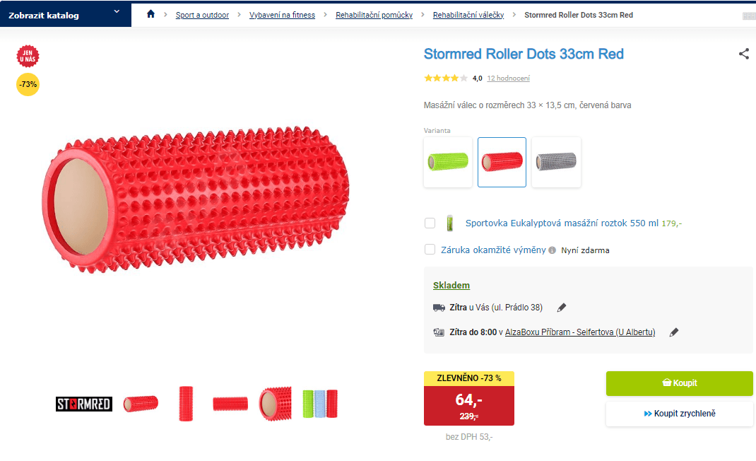 Masážní válec Stormred Roller Dots 33cm