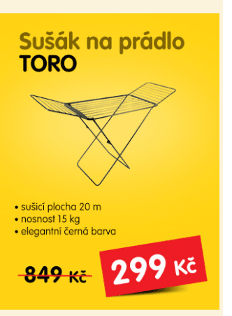 Sušák na prádlo rozkládací Toro, 20 m