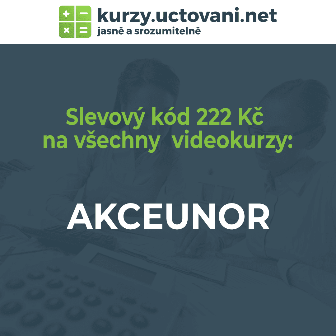 Slevový kód 222 Kč na kurzy účetnictví