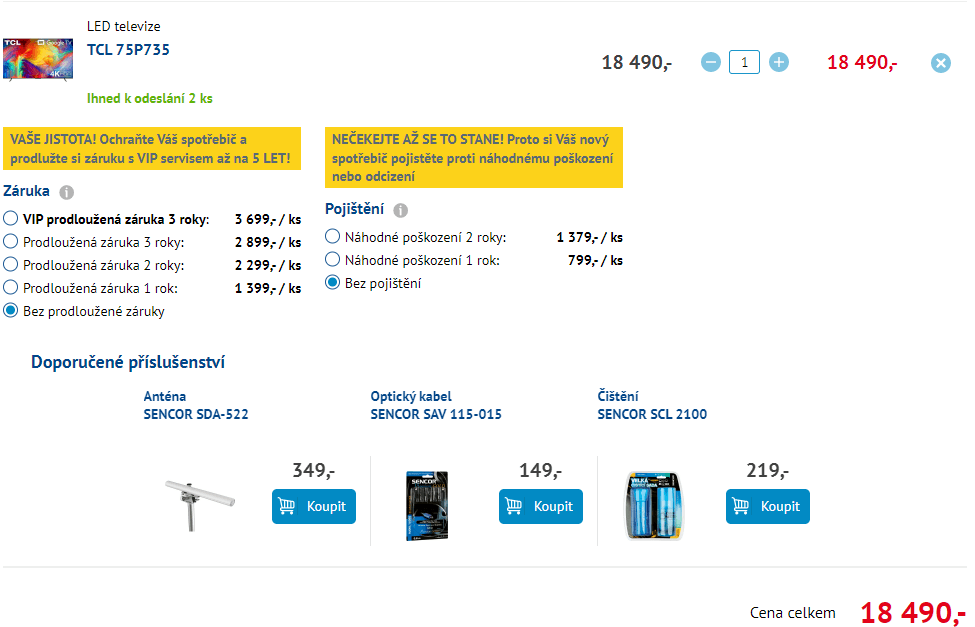 4K Google TV, 189cm TCL