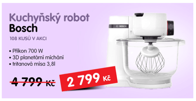 Kuchyňský robot Bosch, planetární míchání