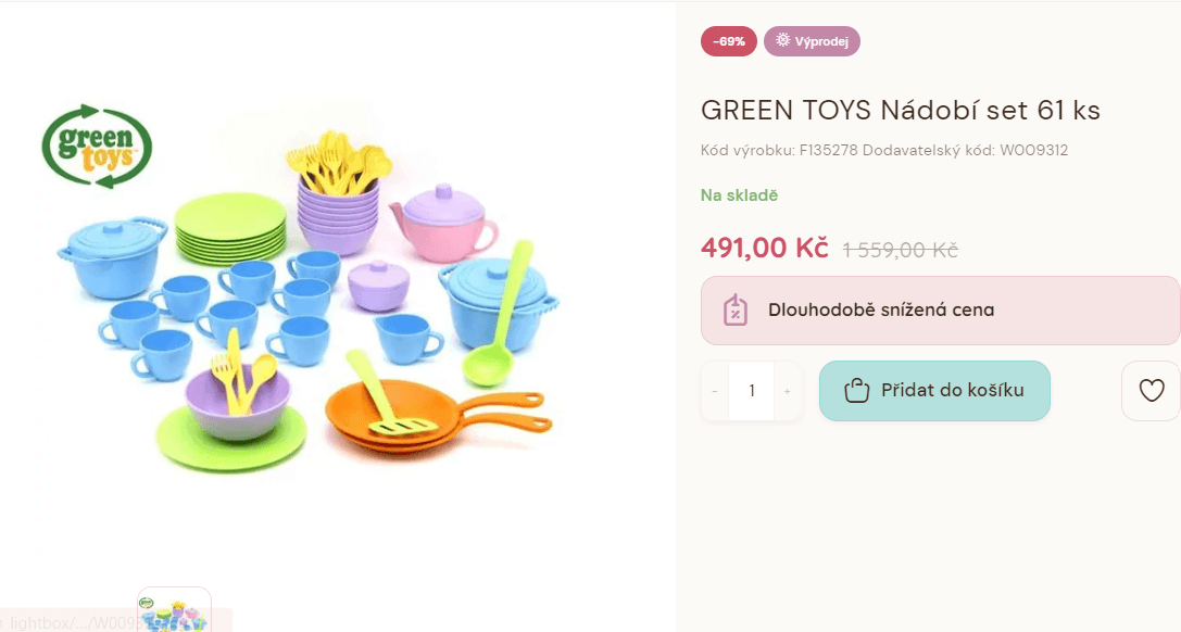 Set nádobí Green Toys 61 ks