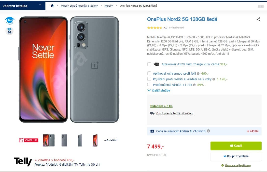 OnePlus, 8x 3GHz, 8GB RAM, 50MPx