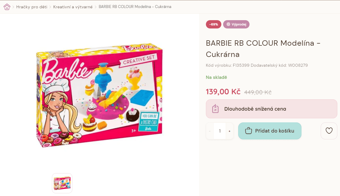 Kreativní sada Barbie Modelína - Cukrárna