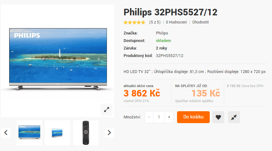 HD TV, DVB-T2, 82cm, Philips