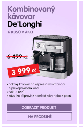 Pákové espresso / překapávač De'Longhi