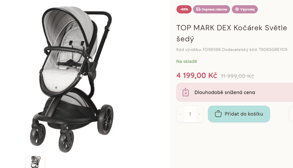 Dětský sportovní kočárek TOP MARK DEX