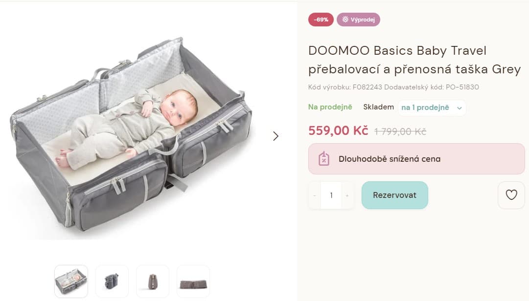 Přebalovací a přenosná taška Basics Baby Travel