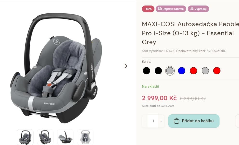 Dětská autosedačka Maxi-Cosi Pebble (0-13 kg)