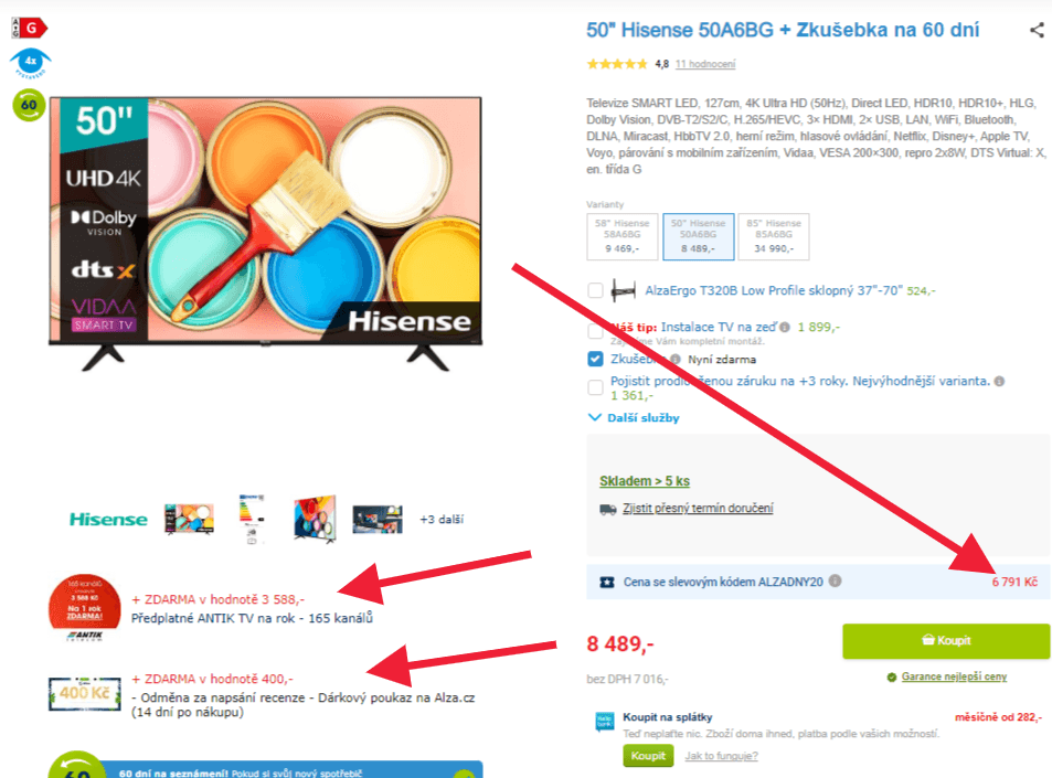 4K, Smart TV, HDR, 128cm, Hisense