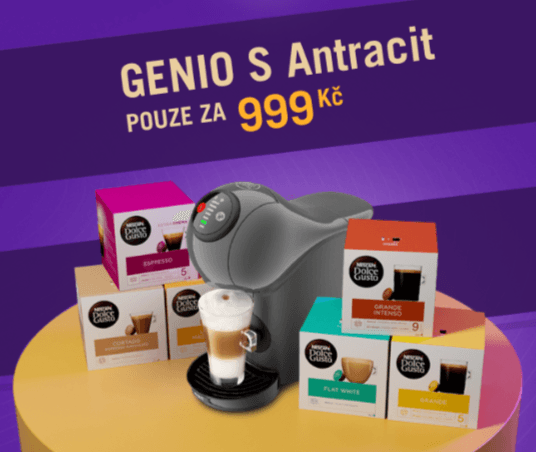 Kávovar na kapsle Krups + 96 káv Nescafé