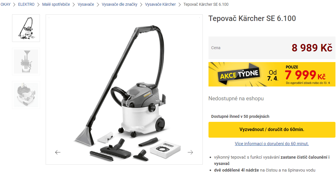 Tepovací vysavač Kärcher