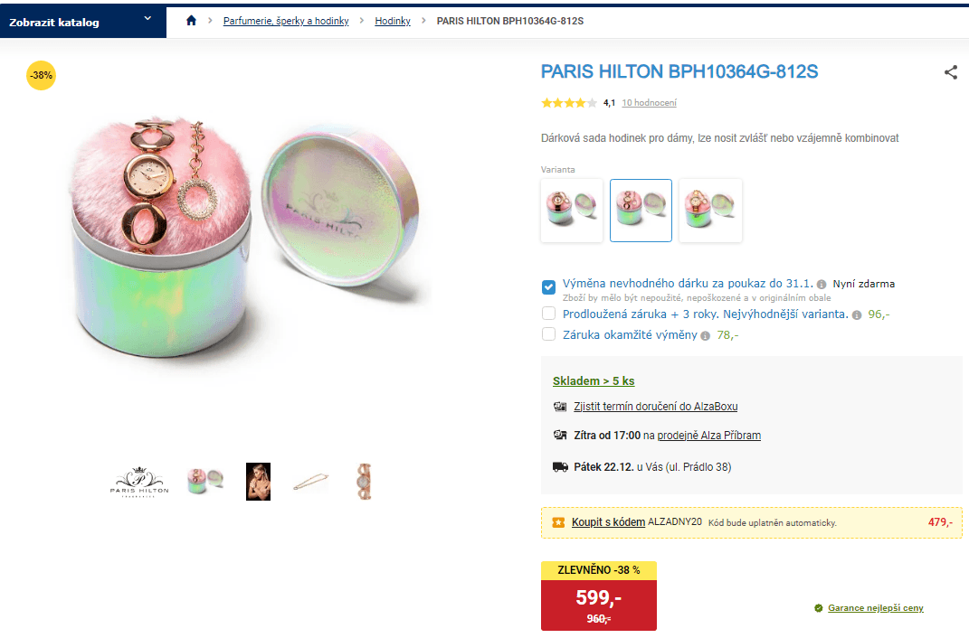 Dárková sada Paris Hilton BPH10364G-812S
