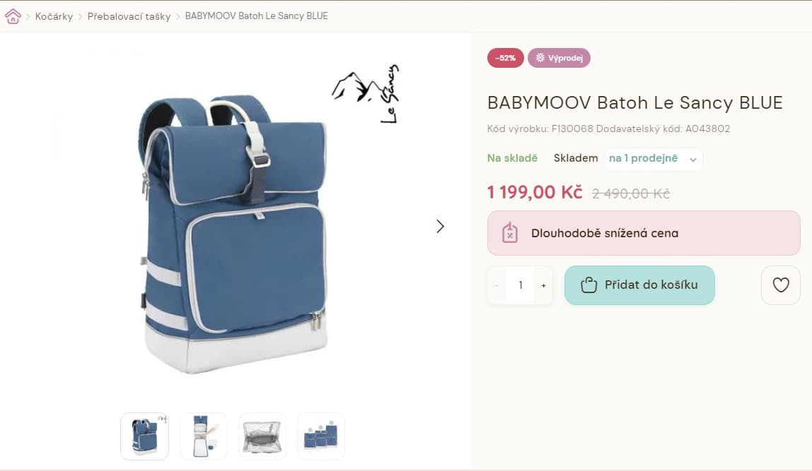 Přebalovací batoh Babymoov Le Sancy