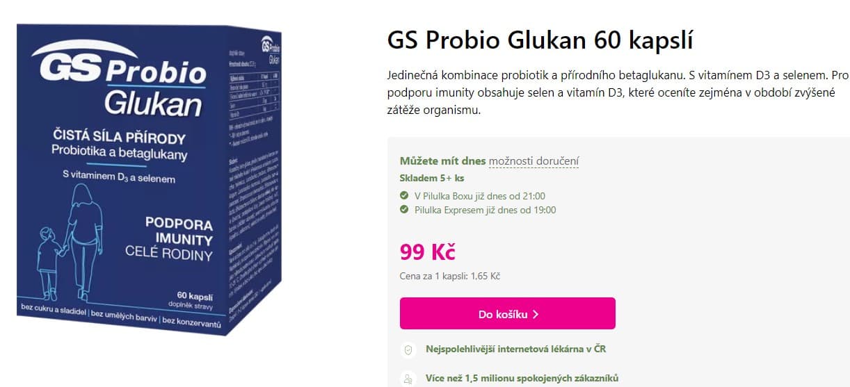 GS Probio Glukan 60 kapslí